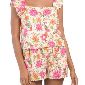 Brand new with tags - RACHEL ZOE - Linen Floral Printed Tank Top - Size M